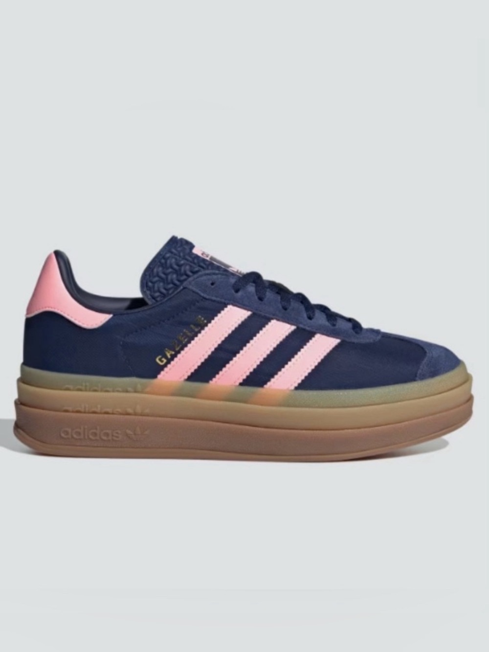 Adidas gazelle bold youth 5 womens 6.5 7 navy pink retired like new